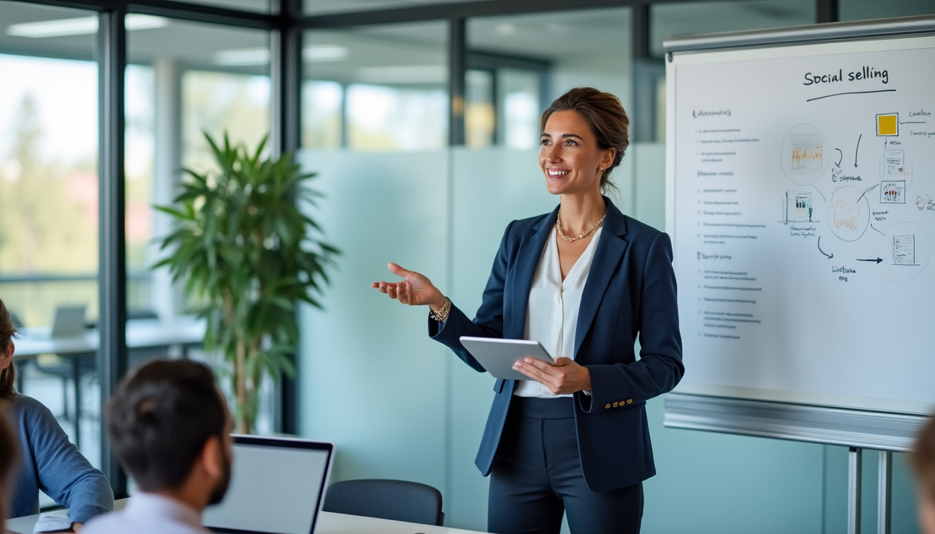 découvrez le retour d’expérience sur la formation social selling animée par emmanuelle petiau. apprenez comment optimiser votre démarche commerciale sur les réseaux sociaux grâce à des conseils pratiques et des exemples concrets.